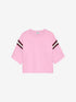 Loose fit Tshirt with sleeve detail | Soft Pink