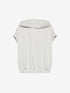 Sleeveless sweater with hood | Light Grey Melange
