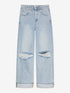 Super loose fit jeans damaged | Blue