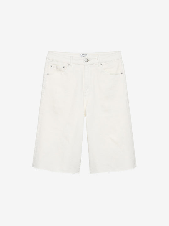 Loose fit jorts | Star White