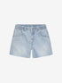 Denim shorts with elastic waistband | Blue