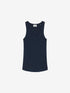 Scoop neck rib singlet | Navy Blazer