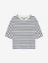 Loose fit striped Tshirt | Navy Blazer