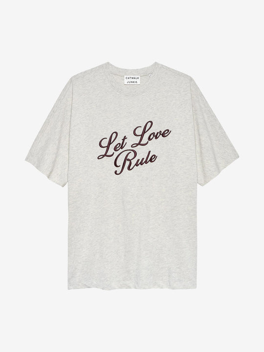 Oversized graphic Tshirt | Light Grey Melange