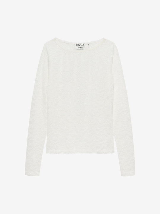 Lace long sleeve | Egret