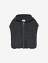 Sleeveless tuck in sweater with hood | Dark Grey