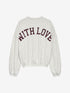 Oversized graphic sweater | Light Grey Melange