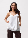 Lace spaghetti top | Cream