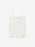 Lace spaghetti top | Cream