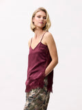 Lace spaghetti top | Merlot