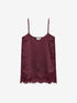 Lace spaghetti top | Merlot