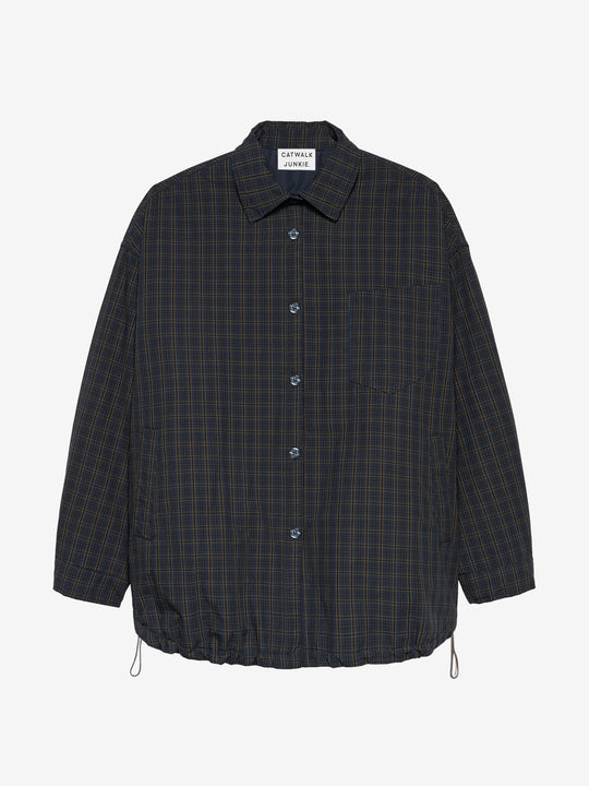 Light padded check jacket | Navy Blazer