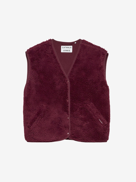Teddy bodywarmer | Merlot