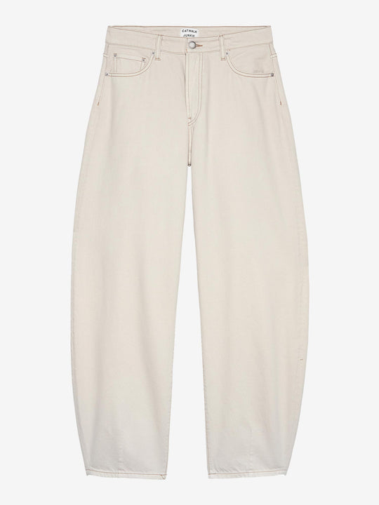 Cropped barrel fit jeans | Cream