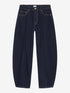 Cropped barrel fit jeans | Dark Blue