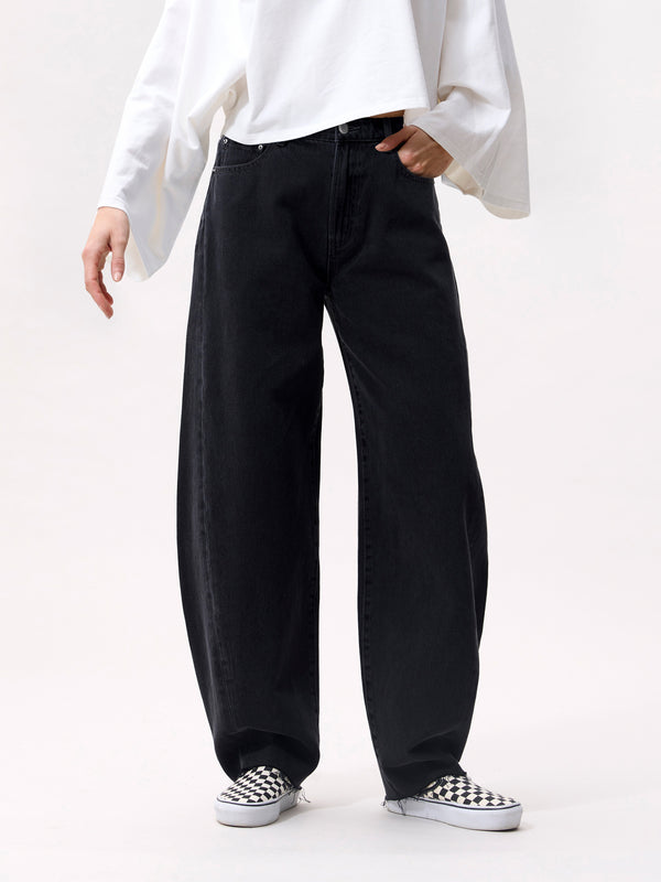 Super barrel fit jeans | Washed Black