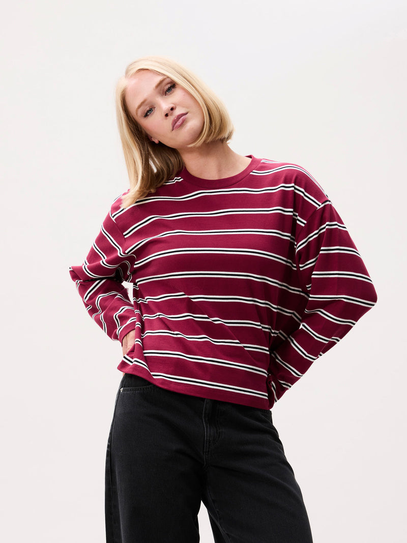 Striped long sleeve | Earth Red
