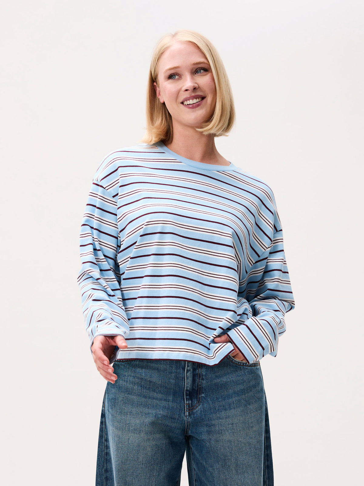 Striped long sleeve | Blue