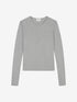 Rib long sleeve | Grey Melange
