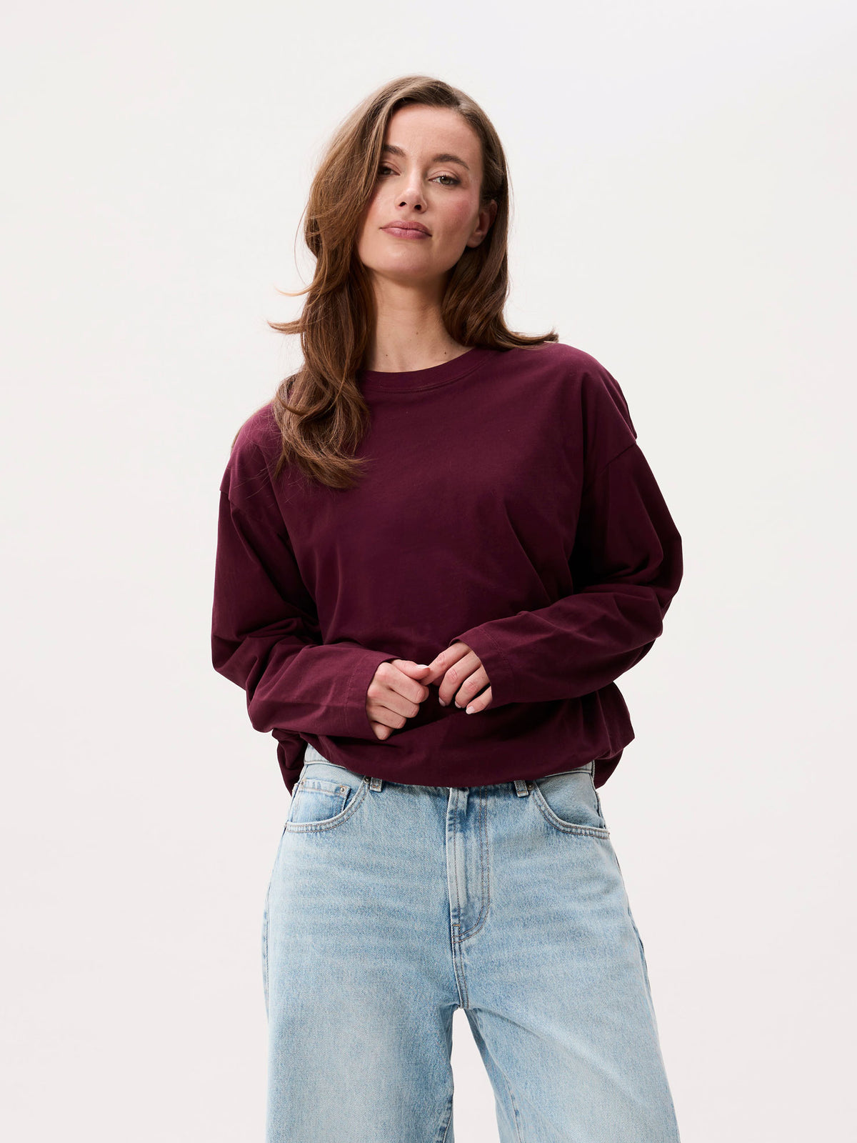 Tuck in long sleeve | Merlot