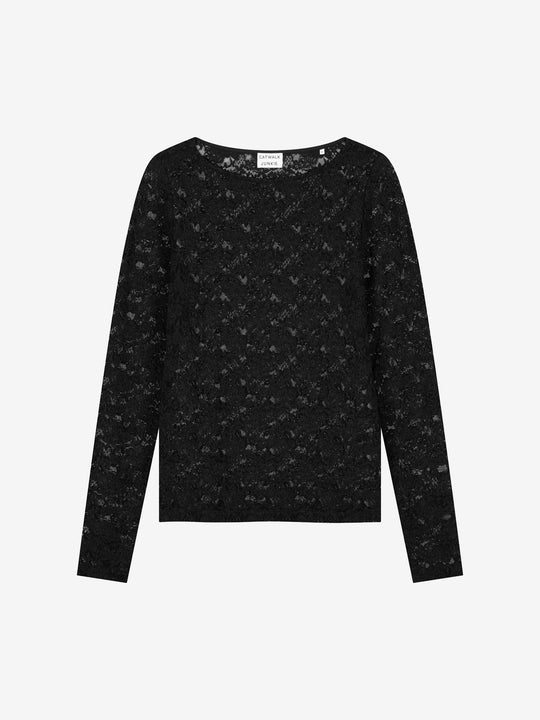 Lace long sleeve | Black