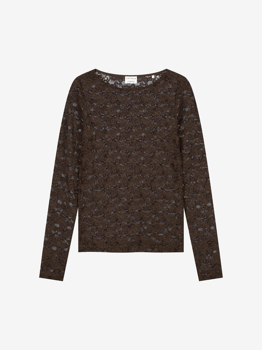 Lace long sleeve | Dark Cacao