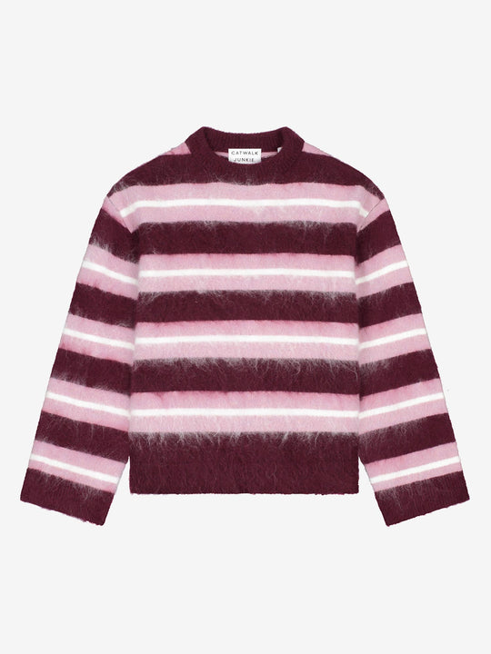 Brushed striped knit | Plum