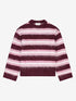Brushed striped knit | Plum