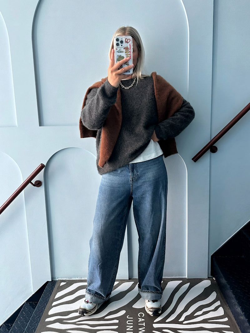 Super soft merino knit | Dark Grey Melange
