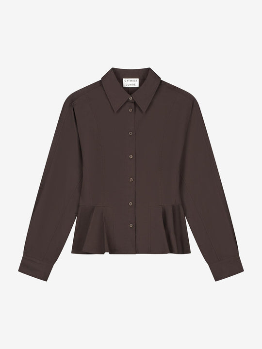 Peplum blouse | Dark Cacao