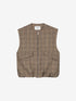 Check bodywarmer | Caramel