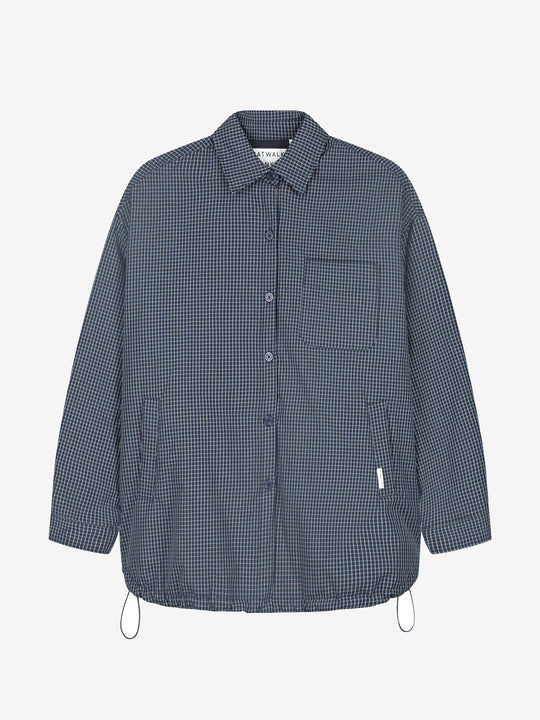 Light padded check jacket | Dark Blue