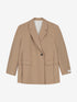 Blazer with slits | Caramel