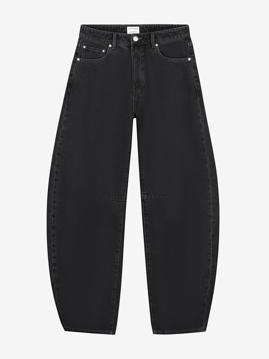Bold barrel fit jeans | Washed Black