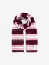 Brushed striped scarf | Plum