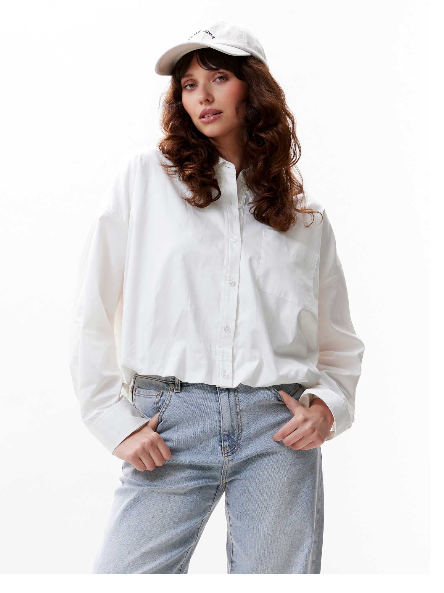 Blouse met tuck in effect | Off White