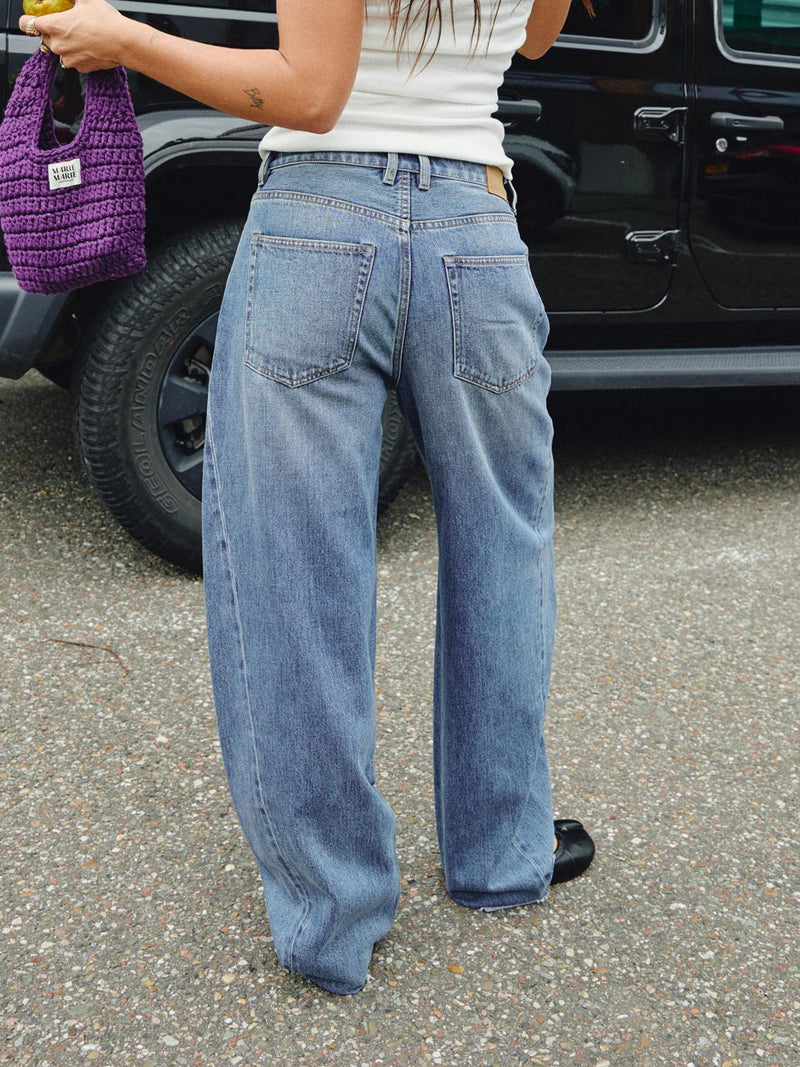 Super barrel fit jeans | Medium Blue