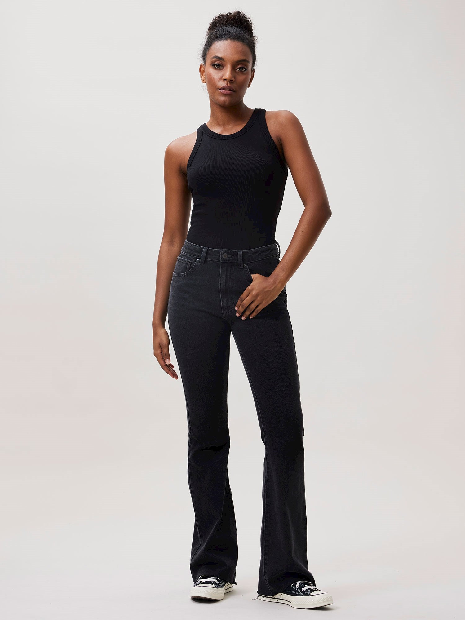 Jeans Flare | Washed Black