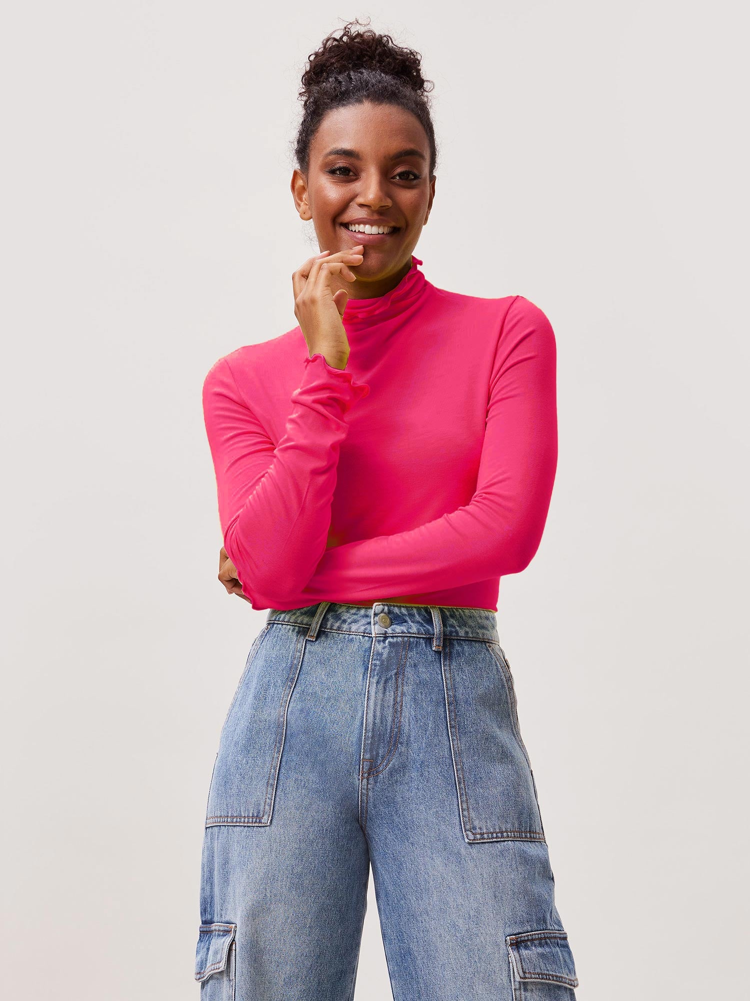 turtle neck long sleeve | Raspberry Sorbet