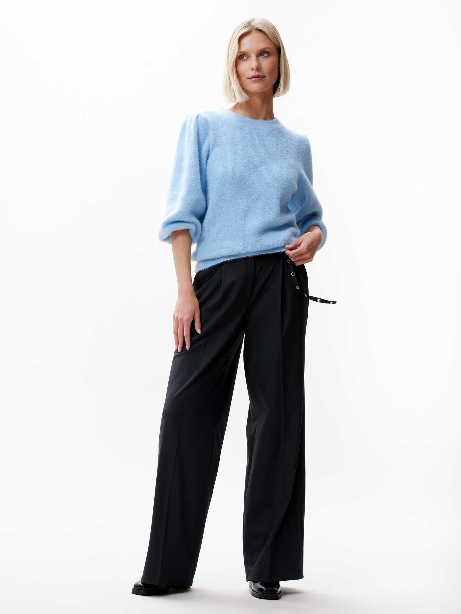 Soft fuzzy knit | Powder Blue