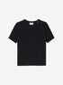 Tshirt van ribstof | Black