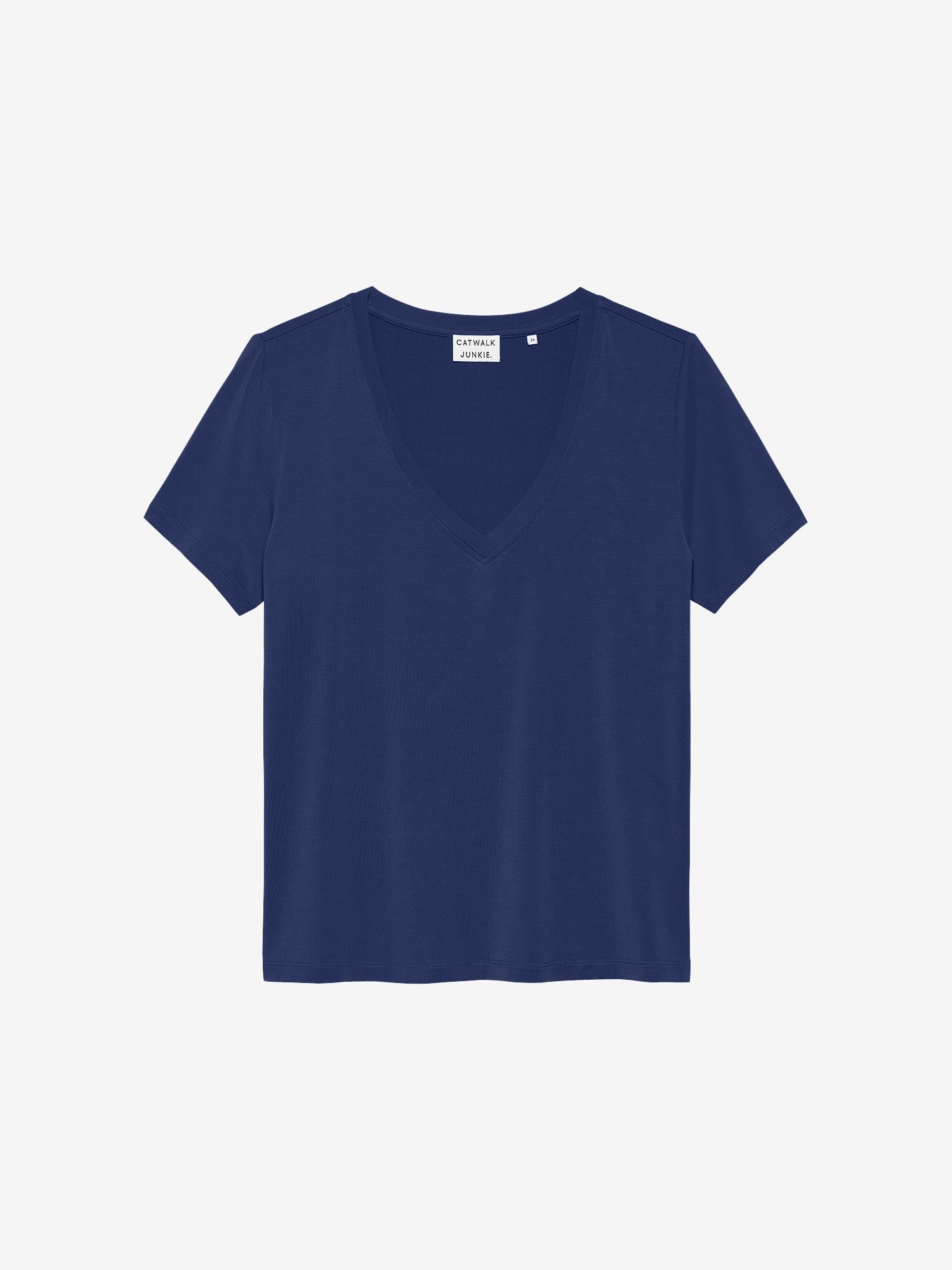 Tshirt met V hals | Midnight Blue