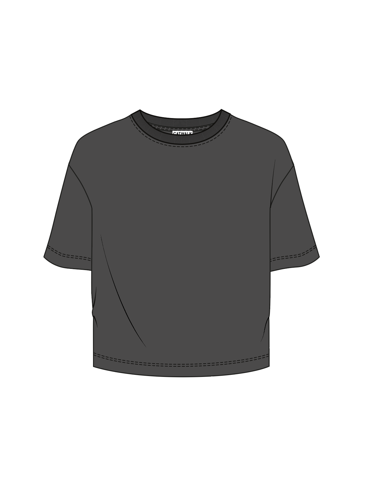 Tshirt met losvallende pasvorm | Carbon