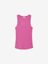 Scoop neck rib singlet | Super Pink