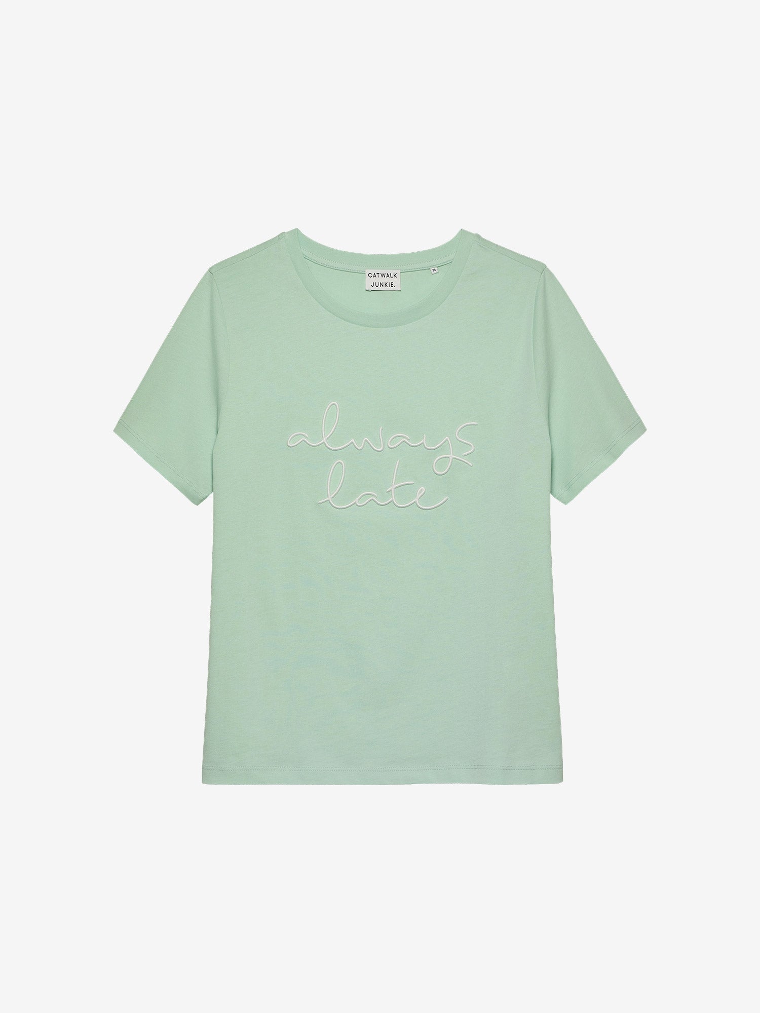 Always Late Tshirt | Gossamer Green