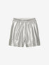 Shorts van vegan leather | Silver