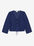 Blouse van broderie anglaise | Midnight Blue