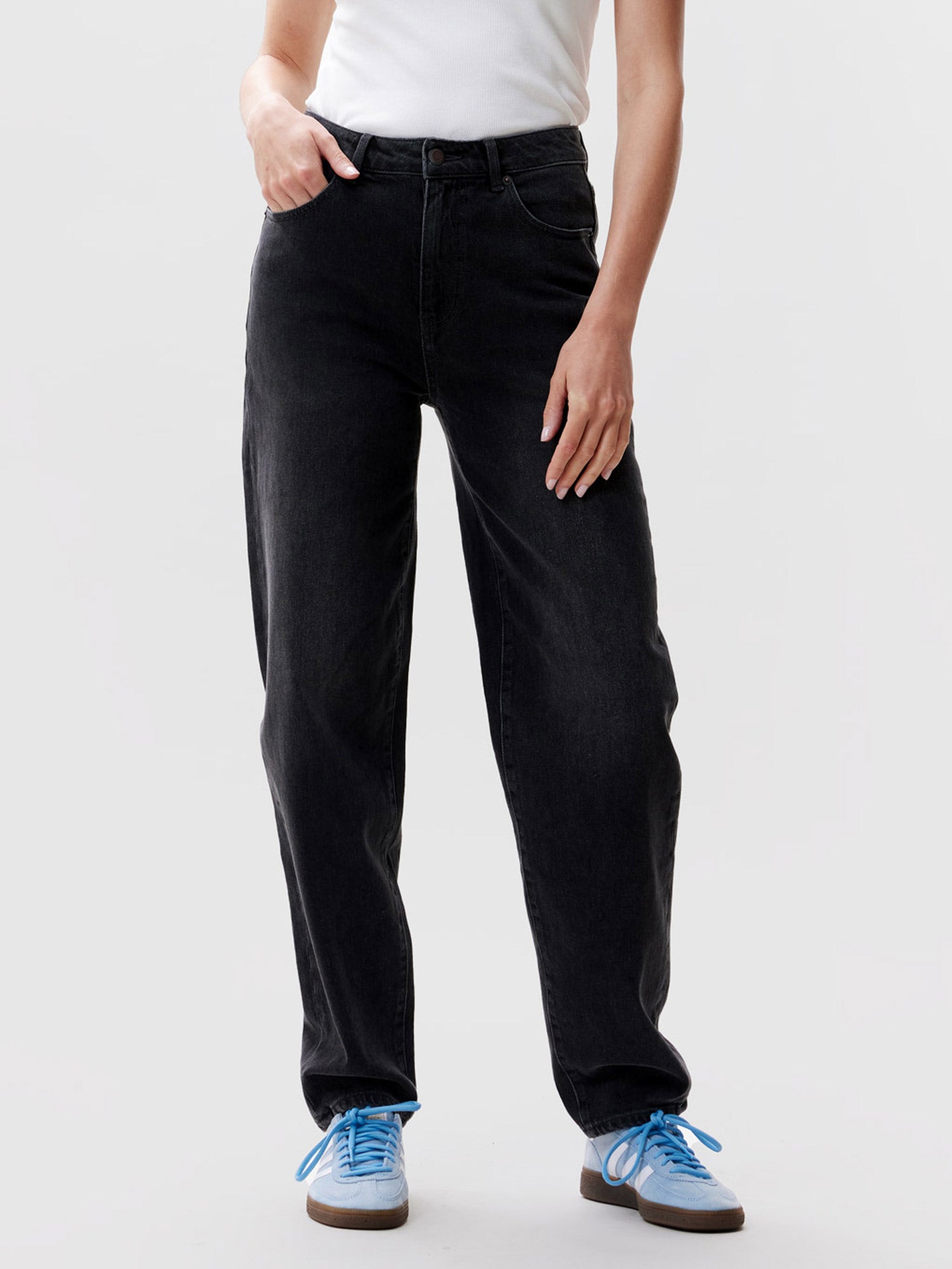 Jeans Barrel | Washed Black