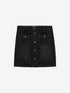 Rok met doorknoop sluiting | Washed Black