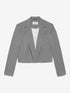 cropped blazer | Light Grey Melange